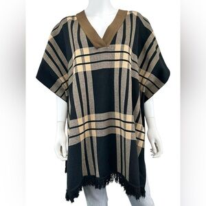 LYSSE' NWT Brown Plaid Poncho Size O/S